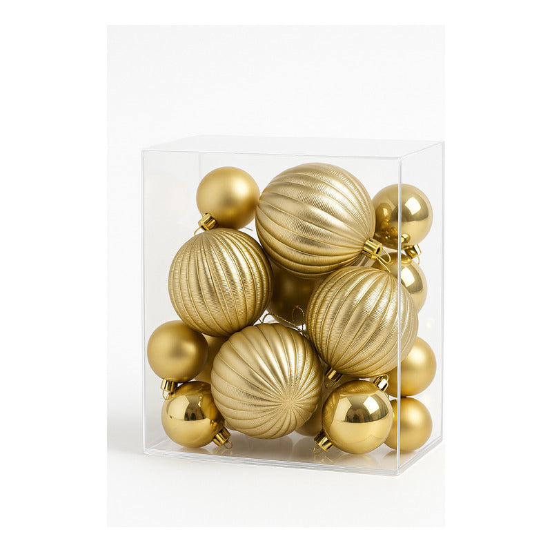 Vitrineon Cl Set 28 Esferas 12.5 Cm Plástico Decoración Navi