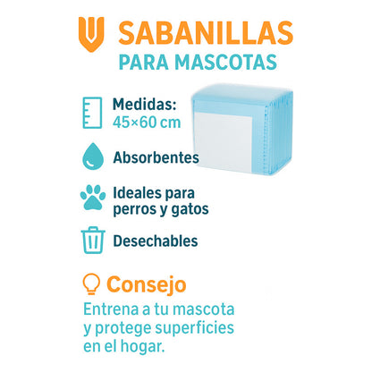 X90 Sabanillas Absorbente Mascota Perro Paños Perros 45x60cm