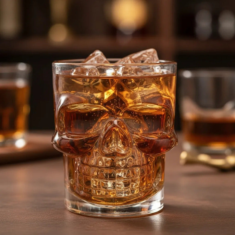 Set 6 Vaso Shot Calavera Tequilero Vasos Shoperos De Vidrio