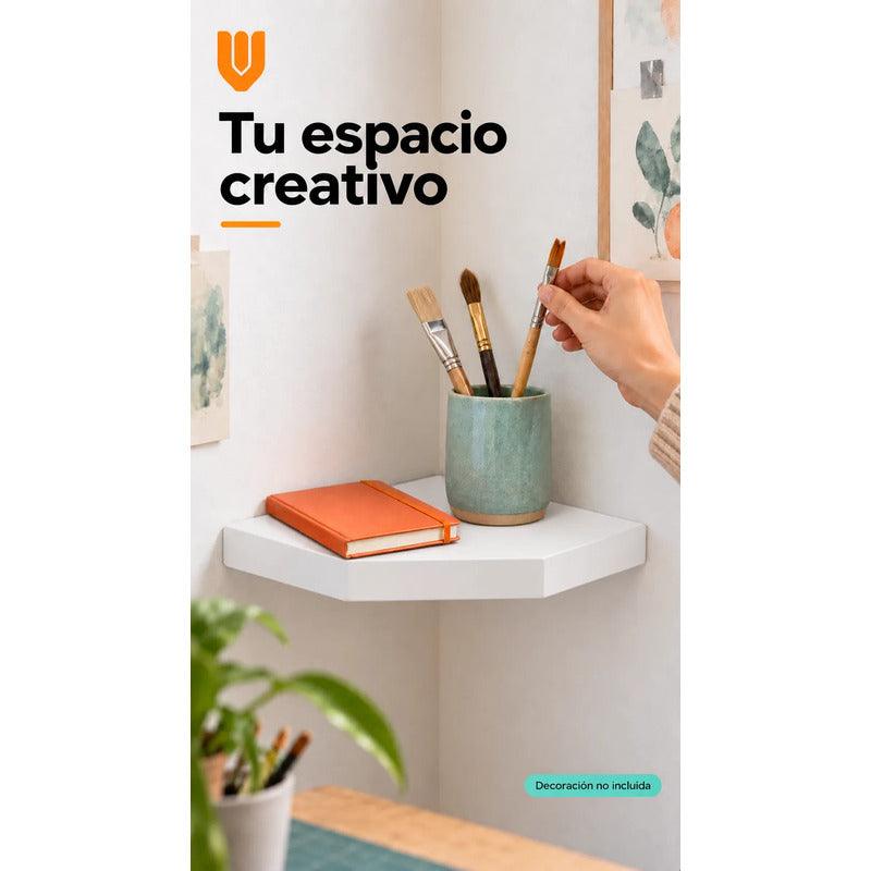 Repisa Esquinera Flotante Mdf Blanco 25x25 Cm Vitrineon Cl Blanco Repisa Esquinera Flotante Estante Mdf Marrón Decoración Rincón Pared Hogar Plantas Adornos Fotografías Living 25x25