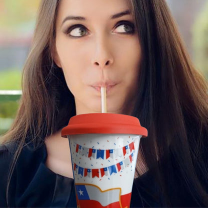 Vaso Fiestas Patrias Vaso Ceramica Con Tapa Fechas Patrias