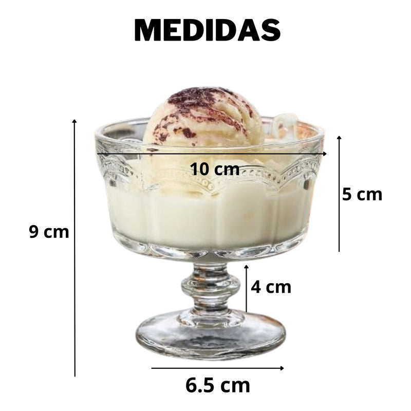 Pack 12 Copas Helado Copa De Vidrio Postres Copas Postres