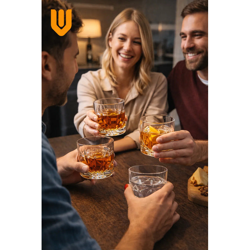 6 Vaso De Whisky Vintage Vasos Whisky Vaso De Vidrio 300 Ml Transparente