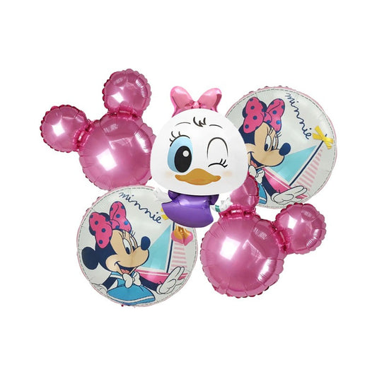Set 5 Globos Pata Daysi Minnie Mouse Globos Cumpleaños