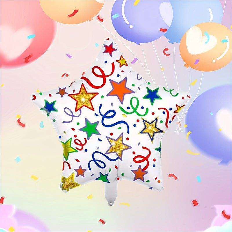 Globos Feliz Cumpleaños Estrella Globos Decoracion Globos Blanco