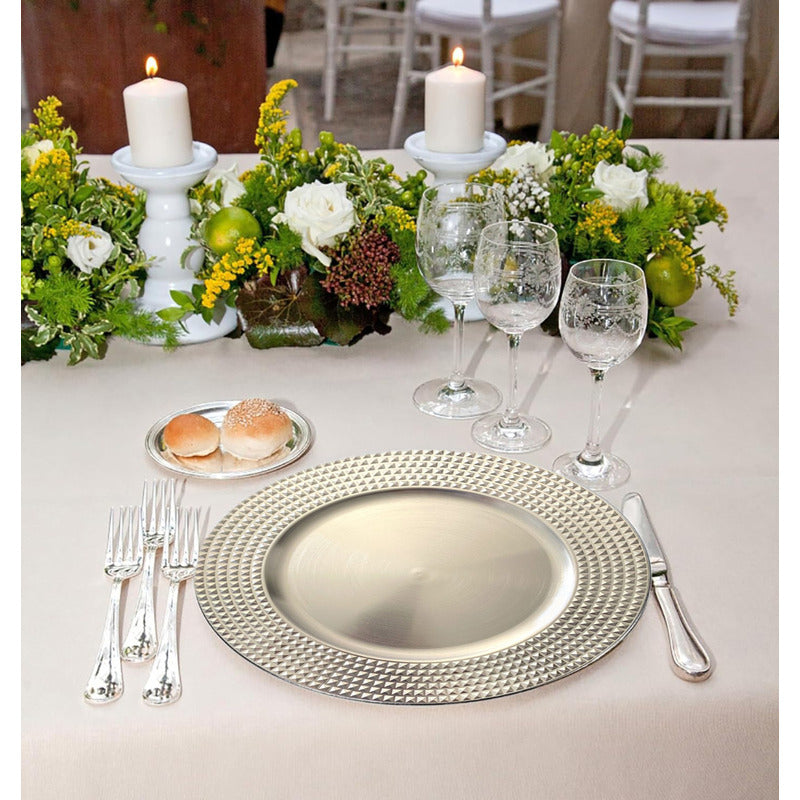 6 Plato Base Navideños Vajilla Navidad Juego De Platos 33cm