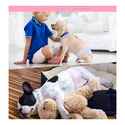 60 Pañales Para Perros Hembra Panal Perro Gatos Macho Xs