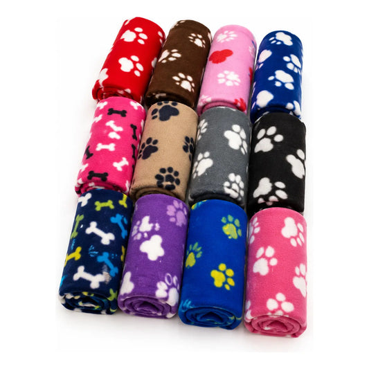 Frazada Manta Polar Mascotas Perros 90x120 Cm Lavable Hogar Multicolor Polar Tonos Surtidos Animalitos Huellas Mascota Perros Manta Frazada Suave Lavable Sofa Cama Auto Viaje Hogar