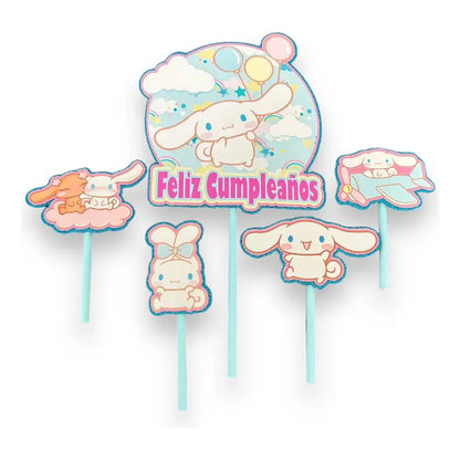 Topper Cumpleaños Torta Cotillon Cup Cake Fiestas Decoracion