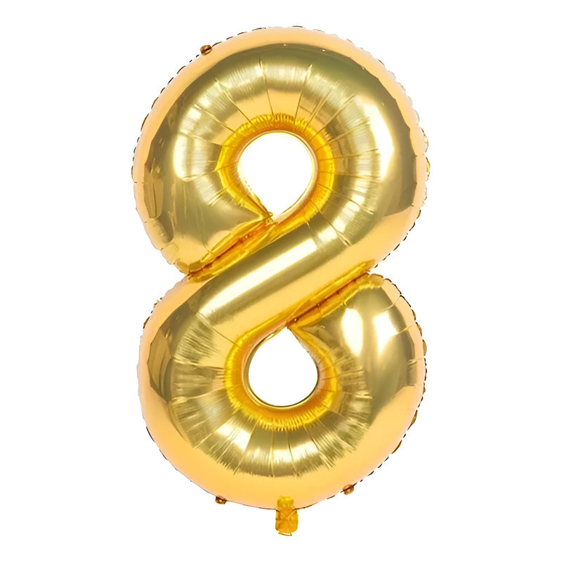 Numeros Cumpleaños Globos Para Cumpleaños Globos Metalicos 8 Dorado