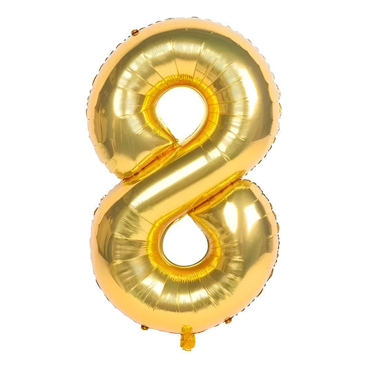 Numeros Cumpleaños Globos Para Cumpleaños Globos Metalicos 8 Dorado