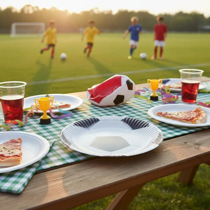 X10 Platos Cumpleaños Futbol Platos Desechable Decoracion