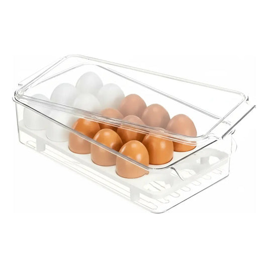 Organizador De Huevos Huevera Porta Huevos Contenedor Huevos Transparente