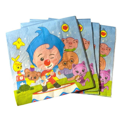 X80 Servilletas Plim Plim Decoracion Cumpleaños Plim Plim