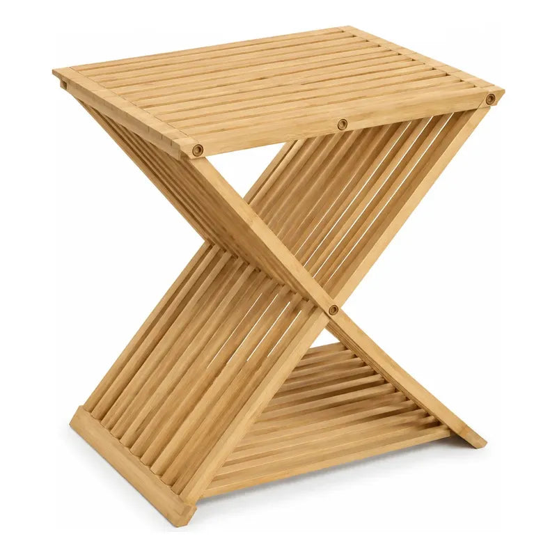 Mesa Plegable De Madera Natural Ahorra Espacio Hogar Terraza Madera Natural Beige Miel Claro Tonos Cálidos Vetas Visibles Nudos Auténticos Acabado Rústico Hogar Terraza Camping