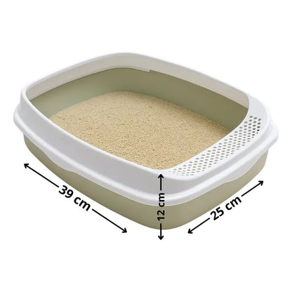 Arenero Gato Caja Arena Bandeja Sanitaria Incluye Pala Multi Verde