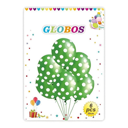 Pack X6 Globos Lunares Cumpleaños Globo Unicolor Decoracion