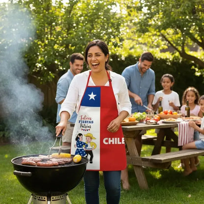 X2 Delantal Cocina Fechas Patrias Delantal Festivo Chile