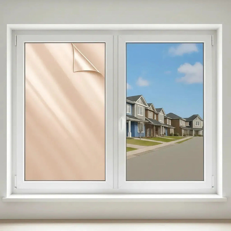 Vinilo Decorativo Espejada 2m 45cm Control Solar Aislante Plateado Reflectivo Efecto Espejo Tono Metalico Elegante Moderno Privacidad Visual Control Luz Apariencia Sofisticada Ventanas Hogar