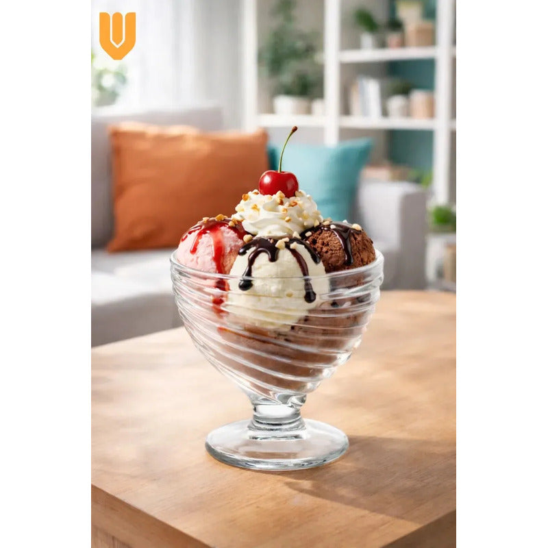 6 Vasos Postre Cristal Dulces Mesa Elegante Celebraciones Transparente Cristal Brillante Elegante Gourmet Vajilla Postres Helados Presentacion Mesa Dulce