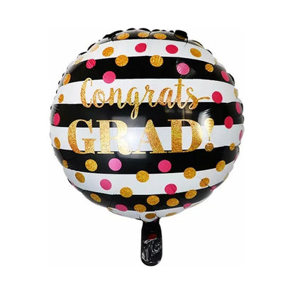 Globo Redondo Metalizado Graduación Decoracion Grado Fiesta