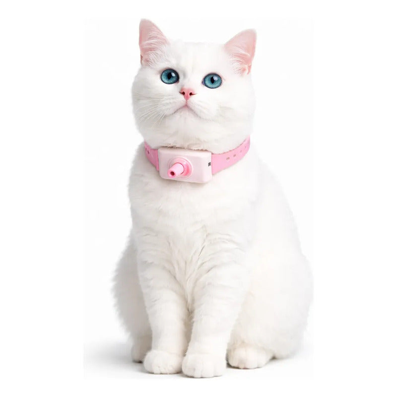 Collar Gato Juguete Interactivo Laser Mascota Inteligente Rosa Rosa Minimalista Futurista Mascota Interactivo Laser Moderno Elegante Compacto Inteligente Estetico Suave Premium