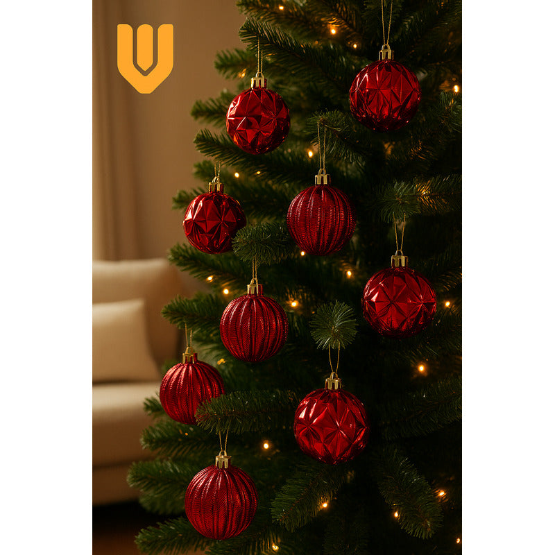 Vitrineon Cl Set8 Esferas12 5 Cm Premium Decoración Navidad