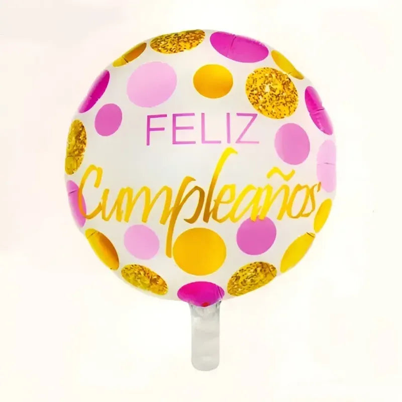 Set X5 Globos Feliz Cumpleaños Decoracion De Cumpleaños 040 Rosa Claro