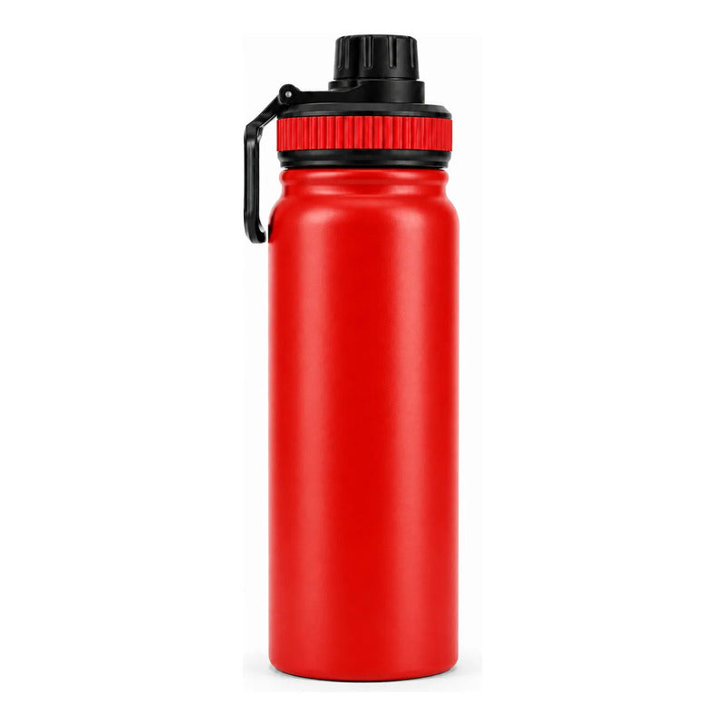 Termo Botella Acero Inoxidable Agua Termica Bebidas Camping Rojo