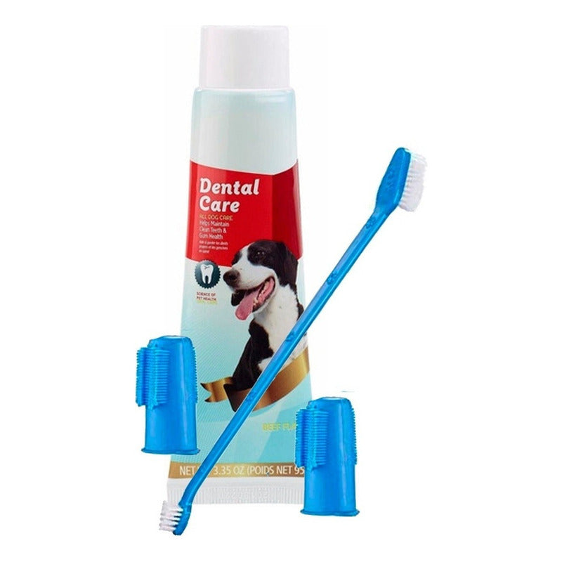 Set De Higiene Dental Con Cepillo Para Mascota Dental Care S Sabor Carne