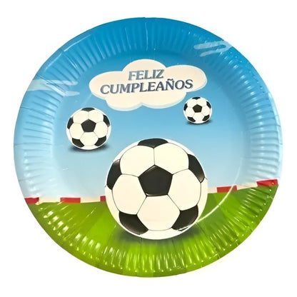 X10 Platos Cumpleaños Platos Desechable Decoracion Futbol