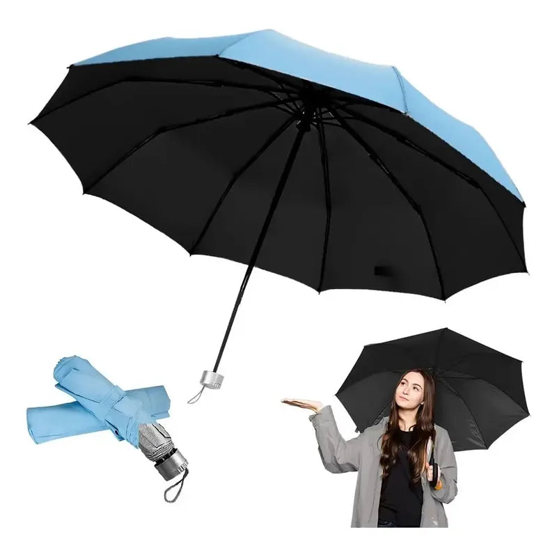 Sombrilla Plegable Retractil Lluvia Imprevista Estilo Confor