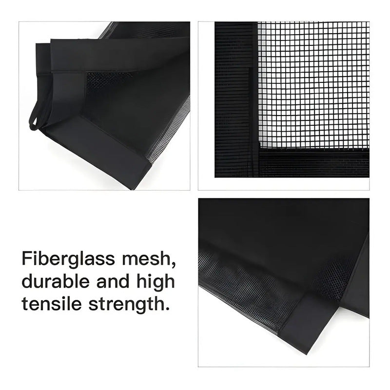 Puerta De Seguridad Plegable Magica Malla Para Mascotas Negro