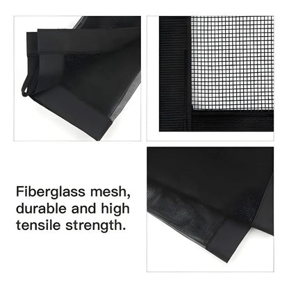 Puerta De Seguridad Plegable Magica Malla Para Mascotas Negro
