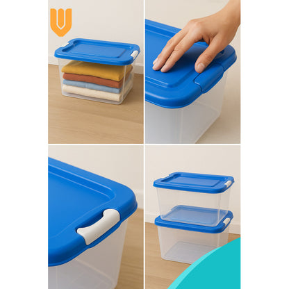 Caja Organizadora Almacenamiento Transparente Aplilable 28 L