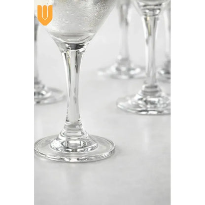 Vitrineon Set 6 Copas Gourmet Cristalería Bebida Celebración Clear Glass Cocktail Martini Barware Clasico Distintivo Presentacion Bebidas Reposteria Heladeria