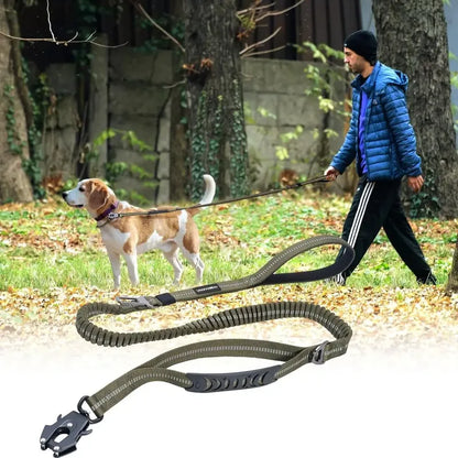 X2 Correa Tactica Perro Correa Larga Cinturon Seguridad Verde Musgo