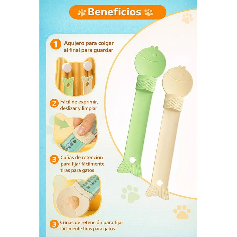 Cuchara Dispensadora Churu Snack Cremoso Alimento Mascotas 2 Unidades Al Azar Cuchara Dispensadora Snack Cremoso Mascotas Churu Plastico Manual Interactivo 26cm Alimentacion Perros Gatos