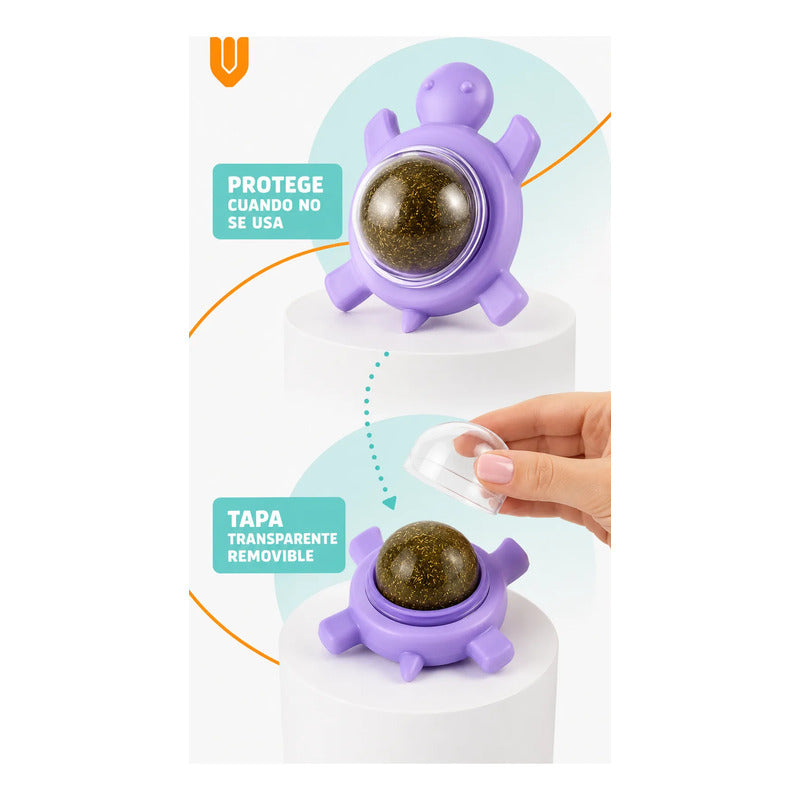 X4 Bola Hierba Gatera Catnip Snack Para Gatos Bola Adhesiva  Variado Pequeño