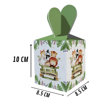 6 Cajas De Cotillon Safari Dulces Decoración Safari Fiesta Safari