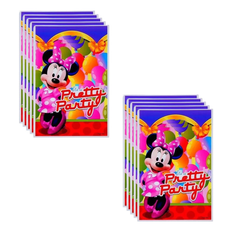 10 Bolsas Para Piñata Minnie Bolsas Para Dulces Piñata