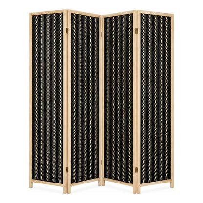 Biombo Separador Ambiente Madera Ratan 4 Paneles 180cm Biombo Ratán Negro Beige 4 Paneles Biombo Ratan Plegable 4 Paneles 180... 180cm