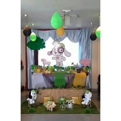 Set 5 Globos Metálicos Doki Globos Metalizado Perro Doki Azul Y Verde
