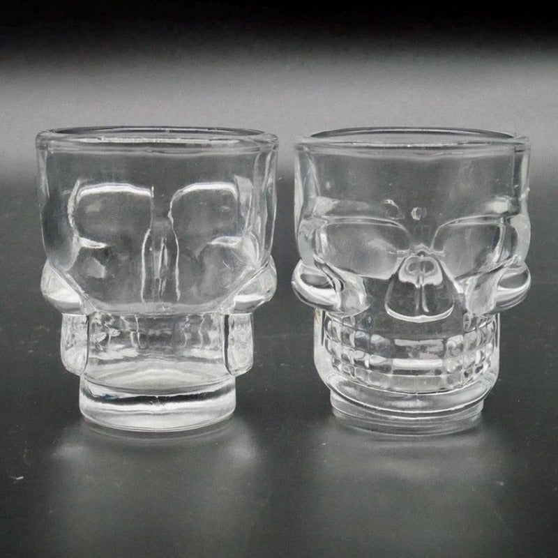 Set 6 Vaso Shot Calavera Tequilero Vasos Shoperos De Vidrio