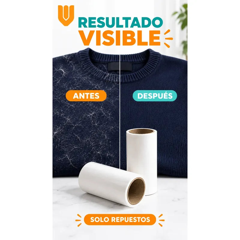 2 Repuestos Saca Pelusa Rodillo Quitapelusas Adhesivo Ropa Repuestos Rodillo Quitapelusas Adhesivo Ropa Textiles Pelos Mascotas Polvo Limpieza Blanco 10 Cm 45 Mm Sin Mango