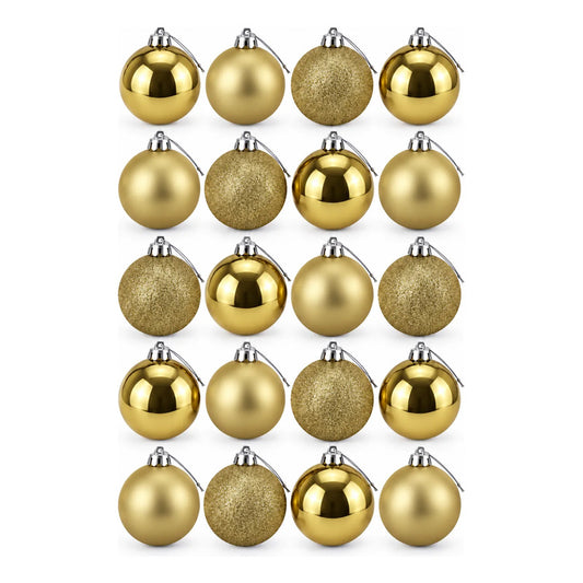 20 Esferas Navideñas Adorno Hogar Arbol Bolas Decorativa 7cm Esferas Navideñas Doradas 20 Unidades Esferas Navideñas Bolas... 7 Cm