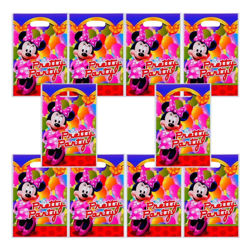 10 Bolsas Para Piñata Minnie Bolsas Para Dulces Piñata