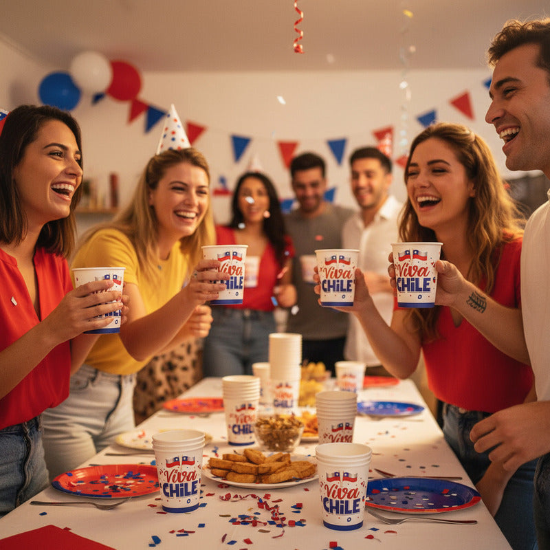 X10 Vaso Desechable Fiestas Patrias Vasos Desechable Fiesta