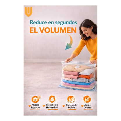 Sistema Compresion Guardado Vestuario Viaje Mudanza 40x60cm