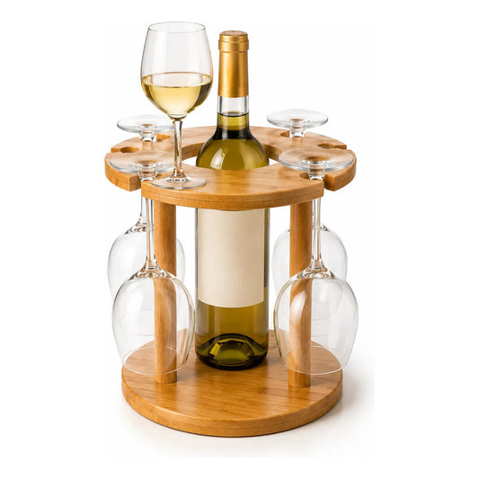 Rack Vino Copas Madera Natural Estilo Campestre Premium Madera Natural Caoba Rustica Vintage Artesanal Decoracion Gourmet Barra Cocina Hogar Elegante Minimalista Premium